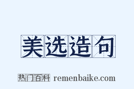 美选造句是什么意思的图片